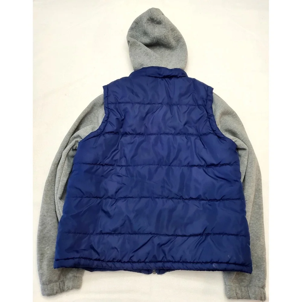 Xtreme ● Youth Blue And Green Vest‎ Jacket With Hood ● Size 14-16